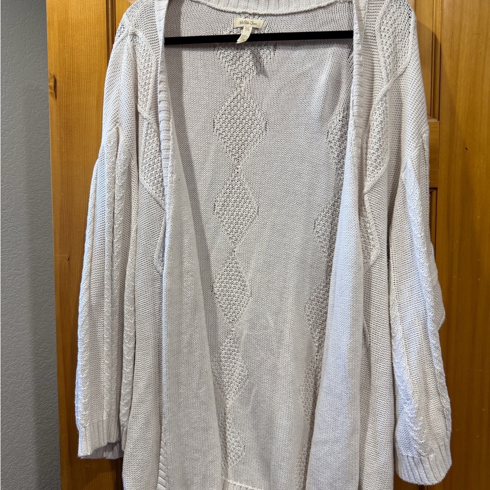 Matilda Jane Light Gray Open-Front Cardigan